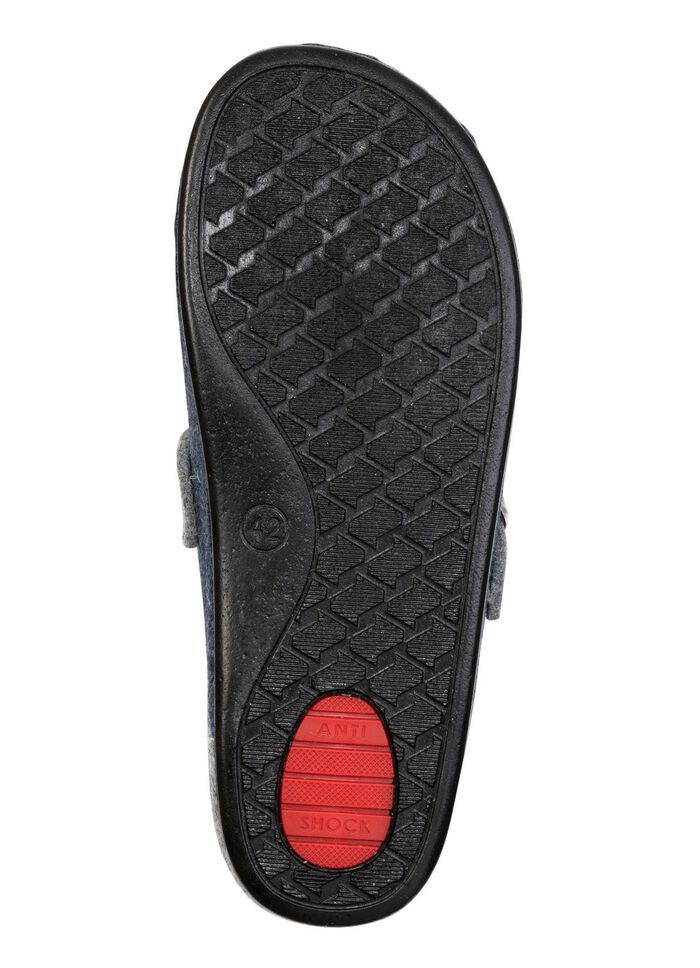 Klassieke herenpantoffels, gemaakt van wolvilt MARINE