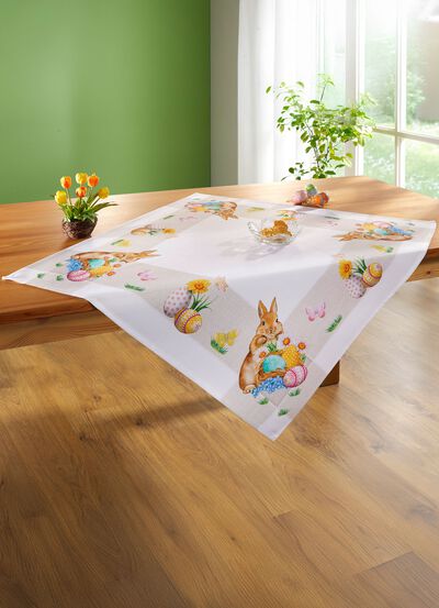 Magisch tafelkleed met schattige paasmotieven 