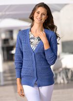 Gebreid vest met gemengde patronen 