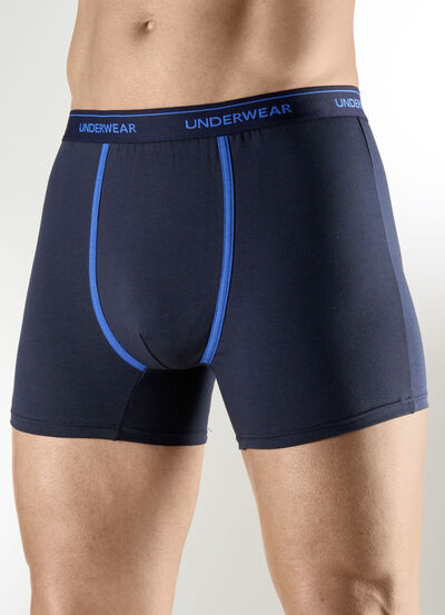 Vierpak broeken met contrasterende biezen 