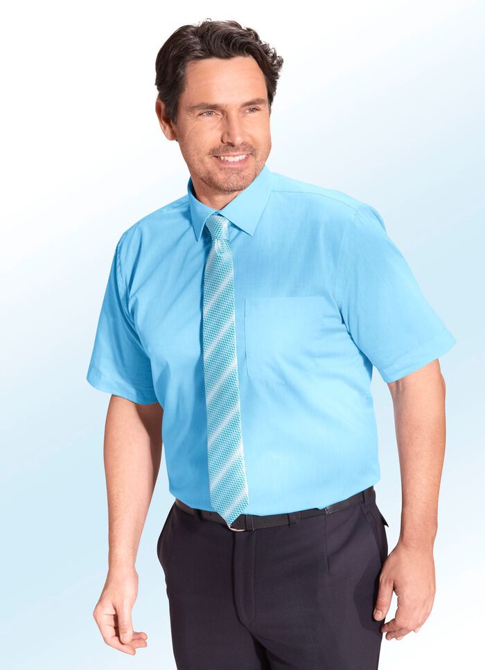 Overhemd met Kentkraag in 5 kleuren en 2 designs 