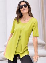 Lang shirt met strassversiering 