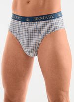 Verpakking van vijf slips met ruitjesmotief 