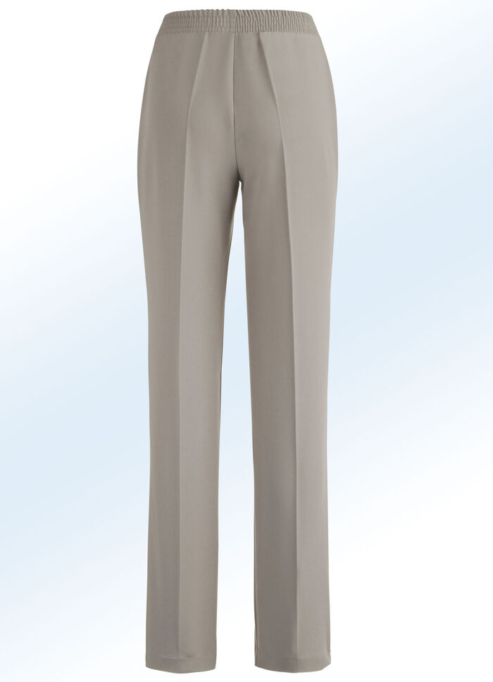 Broek met elegante snit TAUPE