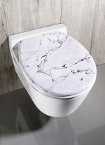 Toiletdeksel van duroplast in marmerlook 