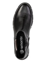 Remonte, modieuze dames enkellaarsjes, winterschoenen, breedte G, met rits ZWARTBRUIN