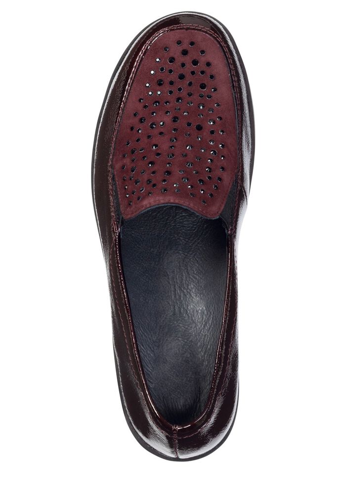 ELENA EDEN, comfortabele damespantoffels, breedte H, met uitneembaar voetbed BOURGONDI&Euml;