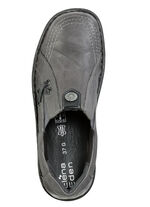 ELENA EDEN pantoffels gemaakt van nappaleer GRIJS-ZWART