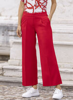 Enkellange, wijde broek ROOD