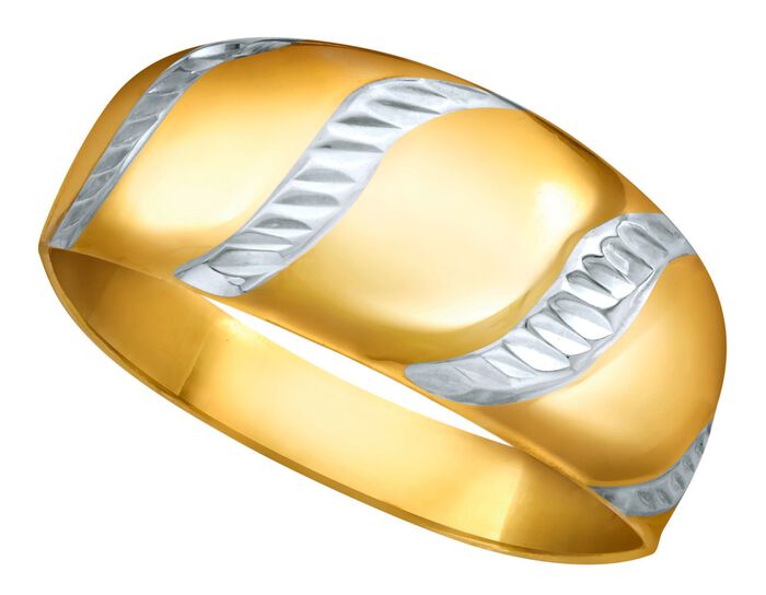 Damesring in twee kleuren 