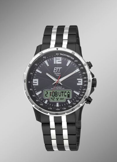 Radiogestuurd herenhorloge op zonne-energie 