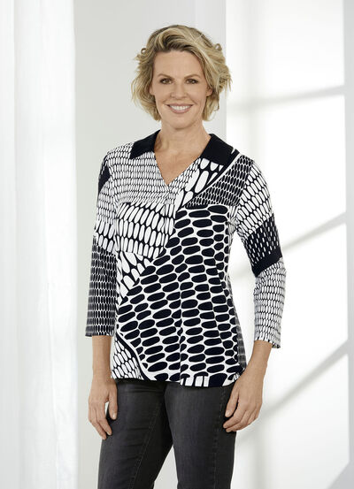 Shirttuniek met V-hals 