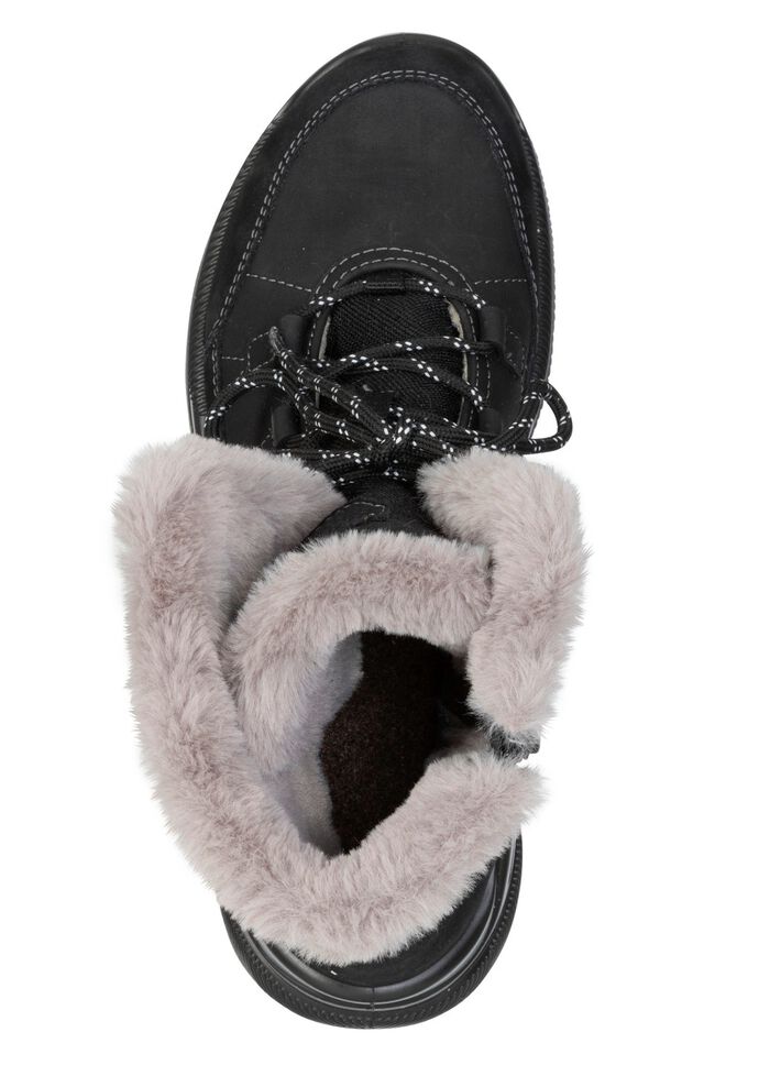 Gevoerde dameslaarzen, winterschoenen, breedte H, met rits 