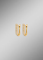 Stijlvolle roestvrijstalen creolen met kristallen 