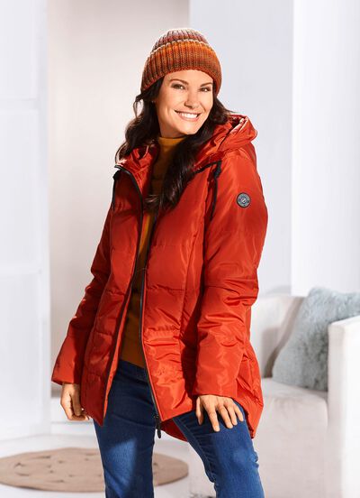 Lang jack met omkeerbaar regenscherm 