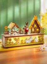 Verlichte houten decoratie met timerfunctie 