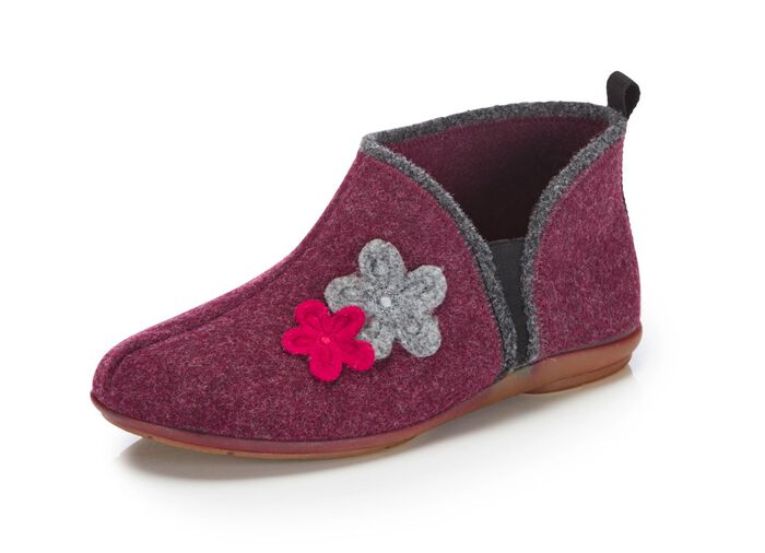 Laurina pantoffels met contrasterende gekleurde applicaties 