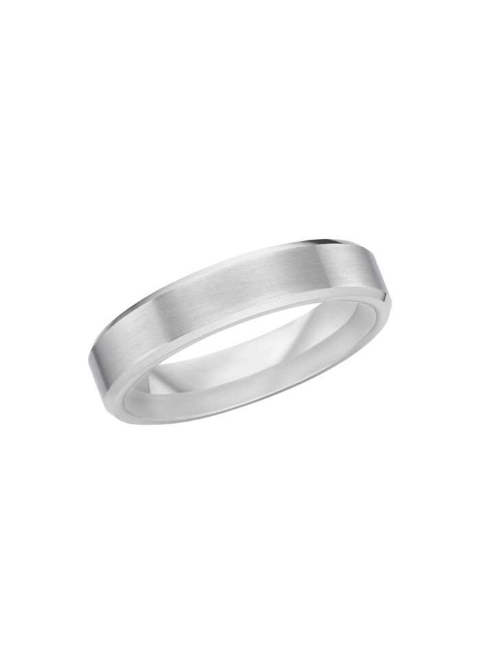 Gematteerde trouwring in zilver 925/- fijn 