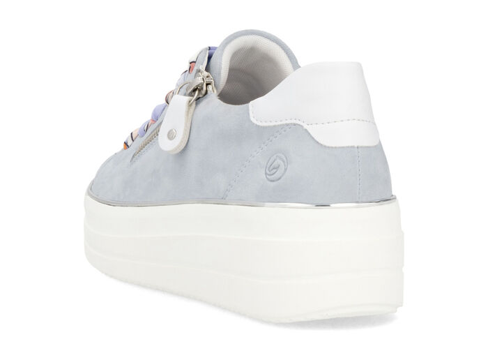 Remonte sneakers met kleurrijke vetersluiting BLAUW-WIT