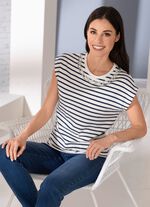 Shirt met gedetailleerde strass- en borduurversiering 