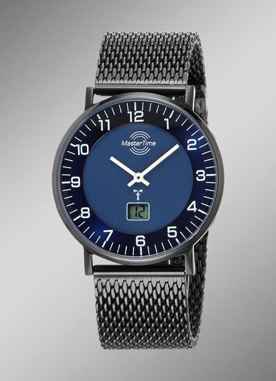Master Time radiogestuurd herenhorloge met roestvrijstalen band 