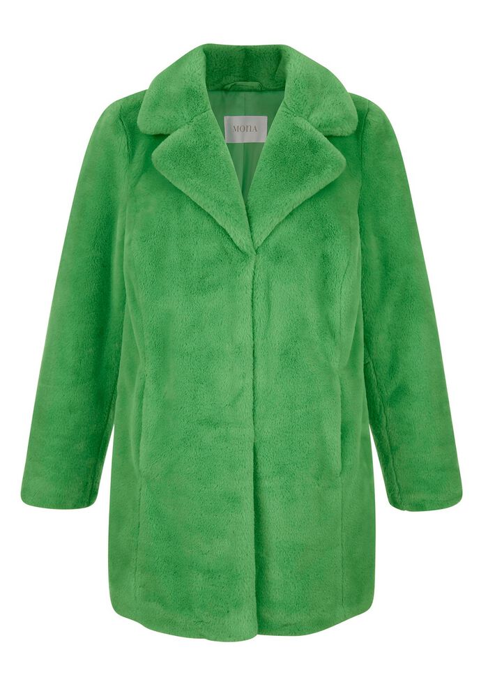 Jas van imitatiebont GROEN