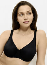 Triumph Comfort Minimizer beugelbeha met elastische tule borduursels ZWART