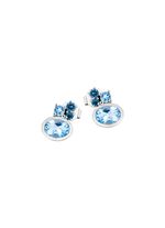 Oorbellen met blauwe topaas (behandeld) 