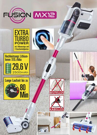 2-in-1 hand- en vloerstofzuiger Fusion MX 12 