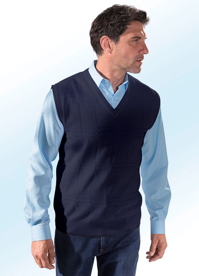 Trui met structuurpatroon in 3 kleuren 