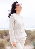 Trui van zachte, grove breistof 