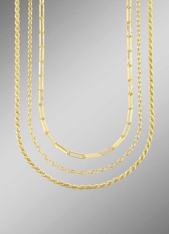 Sieradenset, 3-delig, bestaande uit drie kettingen 