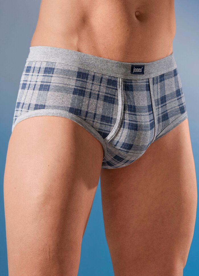 Set van vier slips van fijne rib, met gulp 