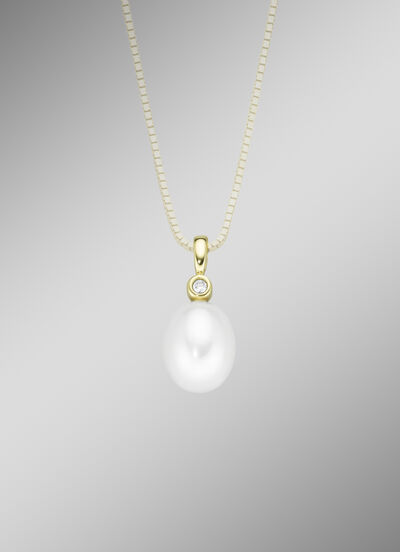 Hanger met zoetwaterkweekparel  Hanger met zoetwaterkweekparel