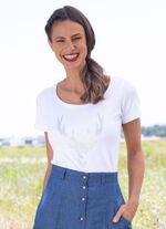 Shirt met strass-applicatie 