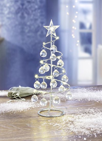 LED-boom op batterijen met warm wit licht 