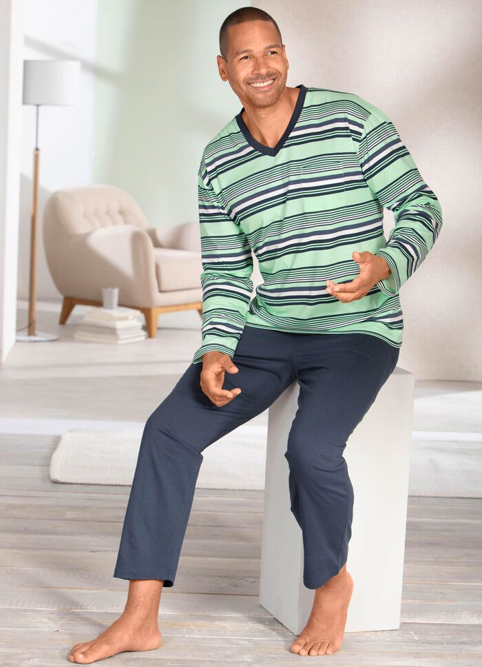 Set van twee pyjama's met V-hals 