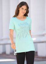 Shirt met plaatje en strassversiering in 2 kleuren STANG