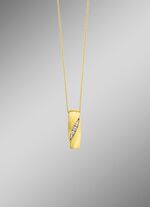 Elegantie in goud: hanger met 3 diamanten 