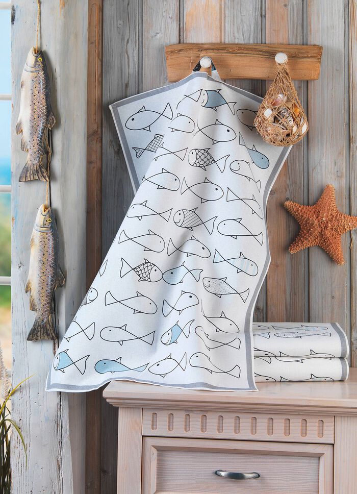 Theedoeken van half linnen, set van 3 