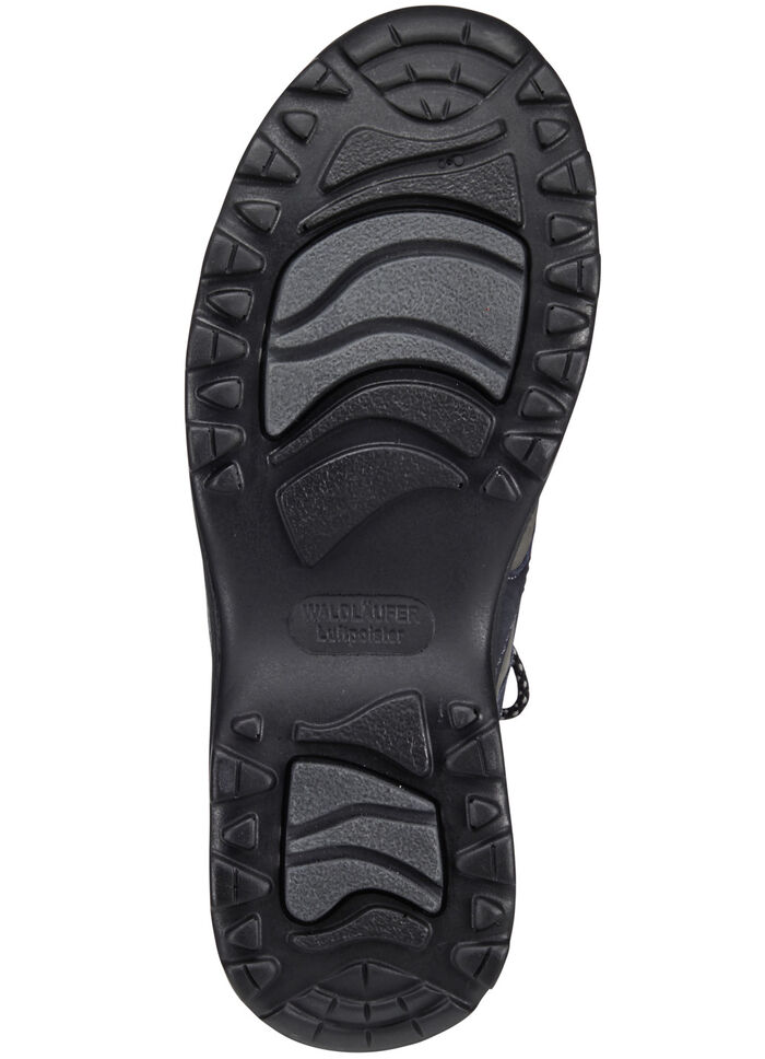 Waldläufer, sportieve dames veterschoenen, breedte H, met uitneembaar voetbed MARINE-GRIJS