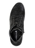 Waldläufer, comfortabele dames enkellaarsjes, winterschoenen, breedte H, met uitneembaar voetbed ZWART