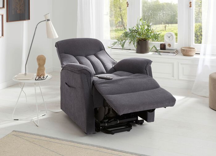 Tv-fauteuil met motor en opstahulp GRIJS