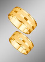 Gesatineerde trouwring met glanzende rand 