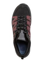 Weerbestendige veterbootie voorzien van een klimaatmembraan ZWART-BORDEAUXROOD