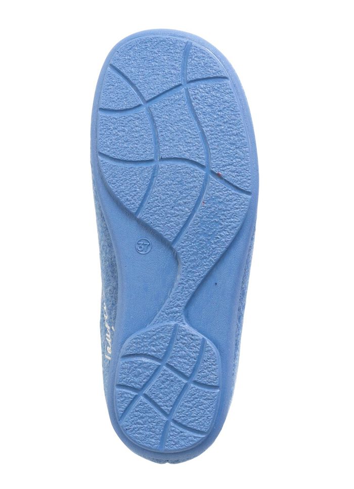 Laurina, klassieke damespantoffels, met uitneembaar voetbed KORNBLAU