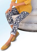 Broek met apart bloemmotief 