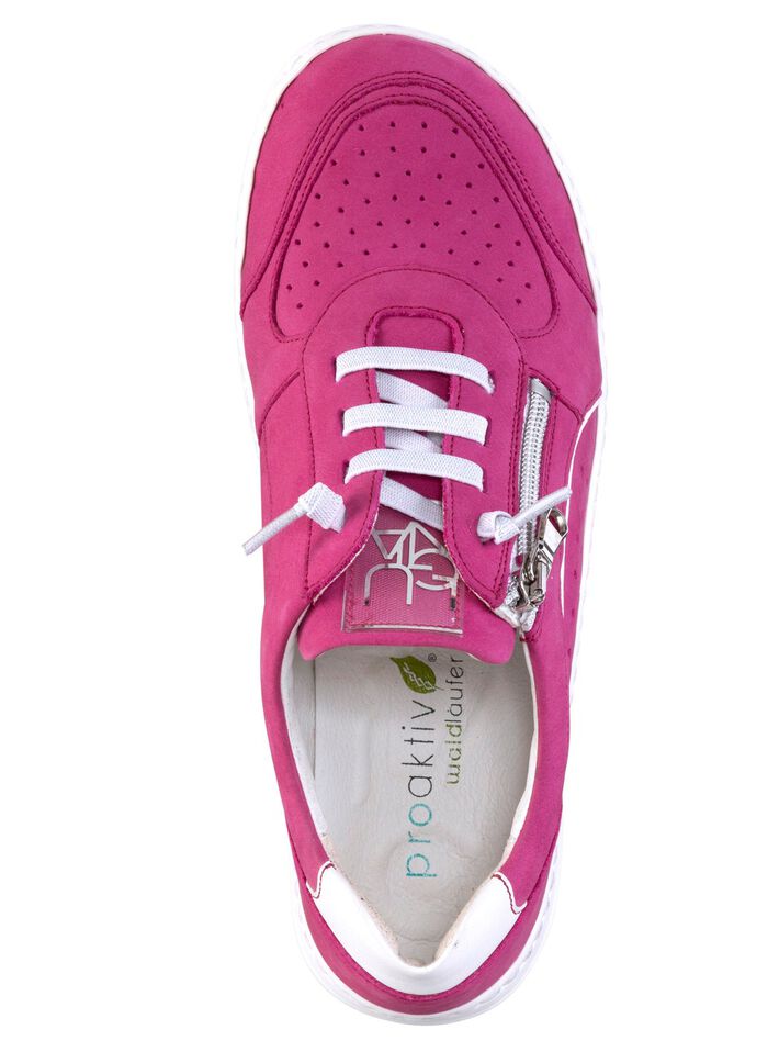 Ranger-sneakers met perforatie ROZE-WIT