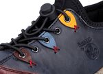 Rieker pantoffels met elastisch snelvetersysteem BLAUW-MULTICOLOR