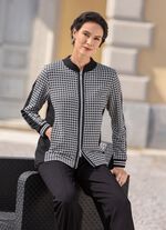 Blousejasje met pied-de-poulemotief 